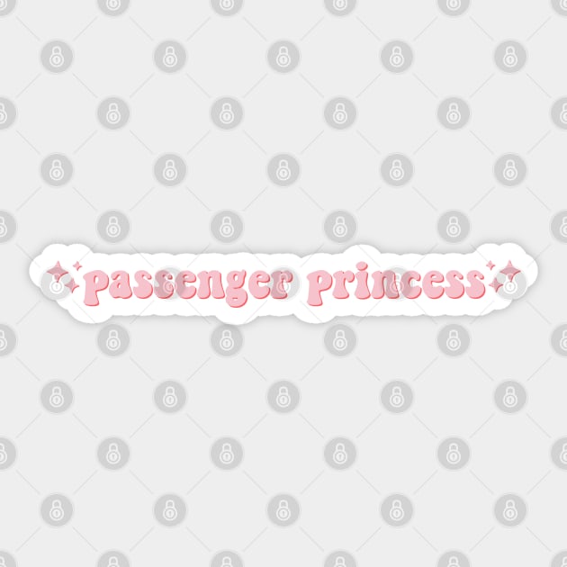 Passenger Princess Car Mirror Decal, Car Mirror Sticker, Rear View Mirror Sticker, Car Decal Sticker, Affirmation Car Decal Sticker by yass-art